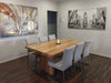 Australian made solid timber dining table in modern dining room setting with elegant decor.