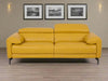 Devereux modern reclining sofa with adjustable headrests and slim metal legs in contemporary living room