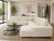 Modern Georgia sectional sofa with deep seating and plush cushions in customizable leather and fabric options