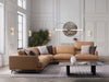 James sofa with timeless elegance and modern twist in leather upholstery