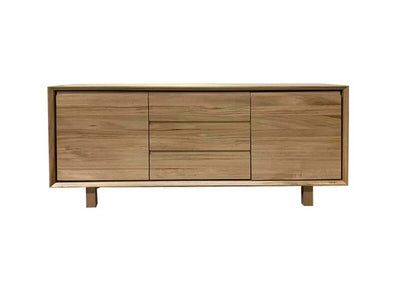 Baxter Buffet with Australian Messmate veneer showcasing 3-door, 3-drawer design.