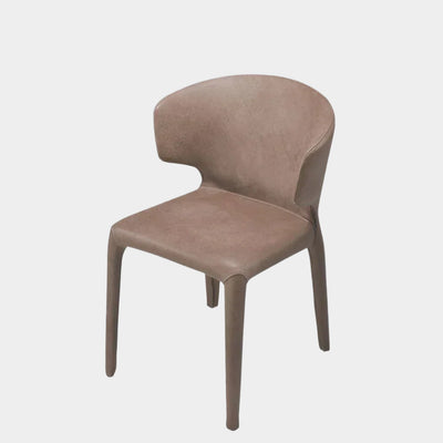 Sina Leather Dining Chair in premium top grain leather with a modern Italian design.