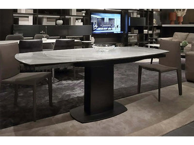 Soho Extendable Ceramic Top Dining Table in modern dining room setting.