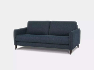 Alfred Sofa Bed in dark fabric with modern design, versatile comfort, and sleek silhouette.