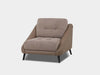 Alix 1.25 Seater Sofa with brown upholstery and tufted cushion, measuring 97 cm wide and 84 cm high.