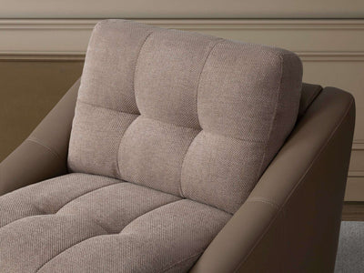 Alix 1.25 Seater Sofa with tufted fabric upholstery and cushioned backrest.