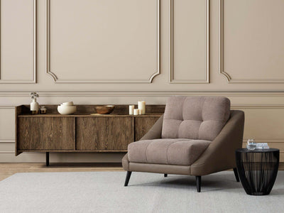 Alix 1.25 Seater Sofa in a stylish living room setting.
