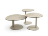 Allegra ceramic coffee tables and side table with round tops in varying sizes