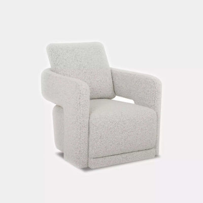 Aria Leather Armchair in soft, premium fabric with modern design and ergonomic comfort.
