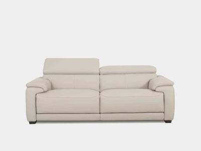 Aurora 2.5 Seater Sofa in beige, featuring adjustable back height and deep seating.