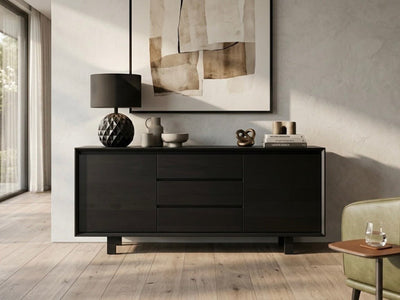 Modern Baxter Buffet in Australian Messmate veneer with doors and drawers for stylish storage