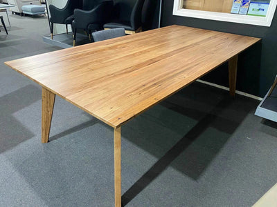 Bergen solid wormy chestnut dining table 240x120 cm clearance sale at discounted price