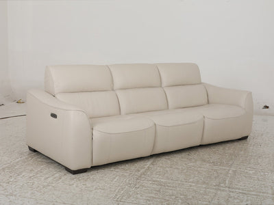 Bordeaux 3.75 Seater Recliner Sofa in cream, 268 cm wide, with a modern design.