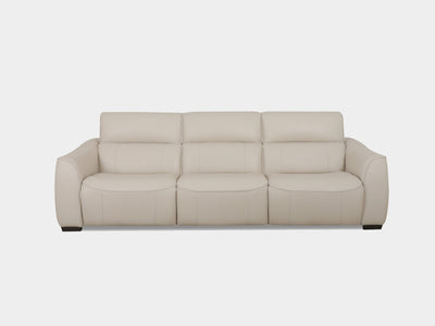Bordeaux 3.75 Seater Recliner Sofa in cream, showcasing three seats and plush backrests.