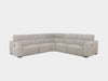 Bordeaux 6 Seater Corner Sofa with Recliner in grey upholstery.