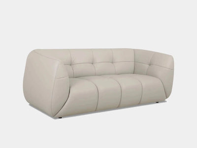 Bric 2.5 Seater Sofa in light leather, modern design with elegant lines, perfect for contemporary and traditional interiors.