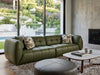 Bric 4 Seater Sofa in leather upholstery by Fabbrica luxury German brand