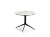 Brontë Ceramic Coffee Table and Side Table with tan marble and grey cement tops