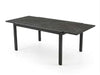 Cebu medium outdoor ceramic extendable dining table with aluminium base in modern patio setting