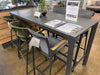 Cebu Outdoor Bar Set with charcoal ceramic table and six bar chairs on Black November Sale at Taste Furniture Adelaide