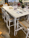 Cebu Outdoor Bar Set with ceramic table and chairs in white, featured in Black November Sale at Taste Furniture Adelaide