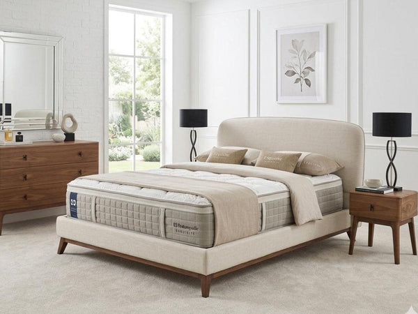 Chelsea Bed Frame with modern design and wooden finish