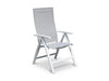 Chora outdoor multi-position high-back chair in White