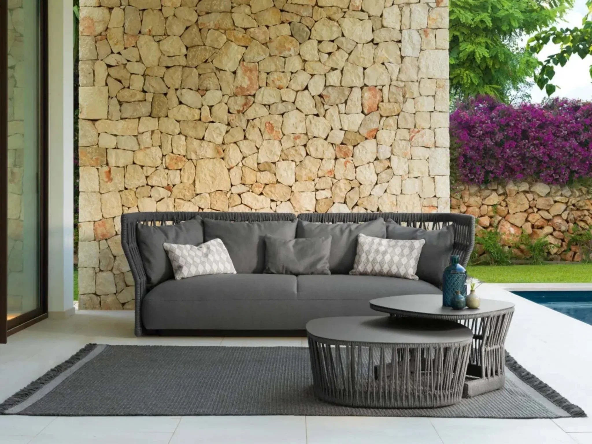 Cliff Outdoor 3 Seater Woven Rope Sofa | Italian Design – Taste Furniture