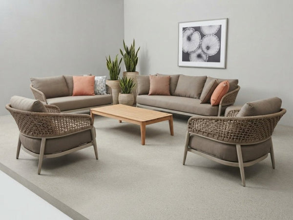 Como outdoor sofas with sand frame