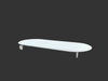 Curve Sun Lounger white outdoor reclining chair with wheels