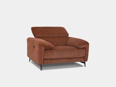 Devereux 1.25 Seater Sofa in brown, modern design, ergonomic comfort, spacious seating.