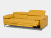 Devereux 2.5 Seater Sofa in mustard yellow, featuring modern design and plush cushioning.