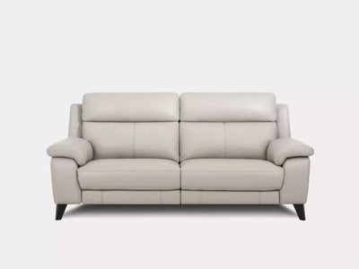 Dylan 2.5 Seater Recliner Sofa in light grey fabric with supportive armrests and high backrest.