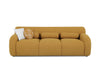 Ethan 2.5 seater sofa in premium leather, modern design with wide seating and high backrest