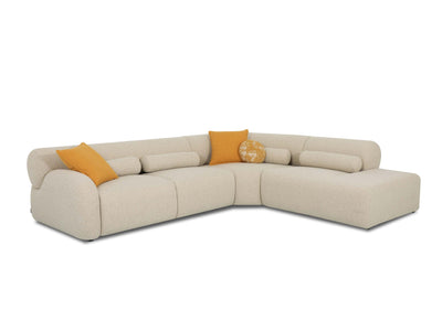 Ethan 5 Seater Open Corner Sofa in premium leather with multiple color options