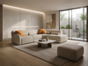 Ethan 2.5 seater sofa in premium leather with 80 color options shown as an open corner sofa