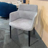 Grey fabric dining chair on clearance sale.