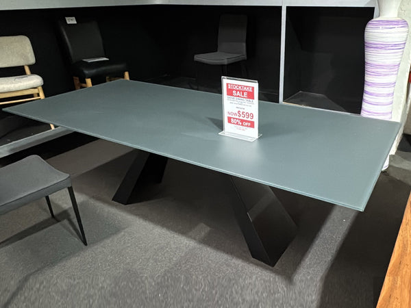 Giove Glass Dining Table – Clearance Sale