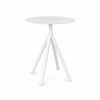 Granada Bistro Outdoor Ceramic Side Table with powder-coated aluminum frame and ceramic top in various colors, 60 cm diameter, 74 cm height