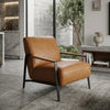 Harvey Leather Armchair by Domicil in brown leather