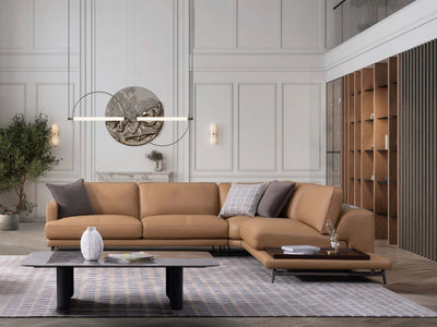 James 3.75 Seater Corner Sofa in modern living room, featuring plush cushions and timeless design.