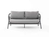 Java 2 Seater Outdoor Sofa Charcoal Front View