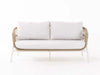 Java 2 Seater Outdoor Sofa White