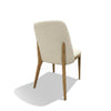 Kai Fabric Dining Chair with Milan Ecru fabric and polished rubberwood legs