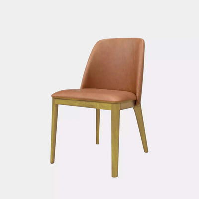 Kai Leather Dining Chair with premium leather upholstery and timber frame.
