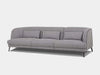Kart 3.75 Seater Sofa with gray fabric upholstery and sleek design.