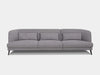 Kart 3.75 Seater Sofa in gray upholstery with a modern design.