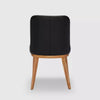 Kent Leather Dining Chair in premium black leather with natural timber legs.