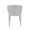 Lago Fabric Dining Chair in light grey fully upholstered, rear view