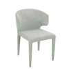 Lago Fabric Dining Chair in light grey fully upholstered with curved backrest and padded seat